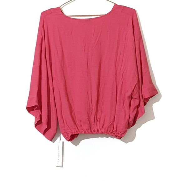 YFB Young Fabulous & Broke On The Road Flowy 3/4 Sleeve Top Coral Pink XS - Picture 5 of 8